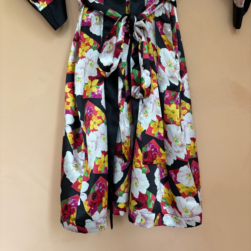 Vintage Y2K Satin Robe Floral Print Women’s Medium - Picture 8 of 16